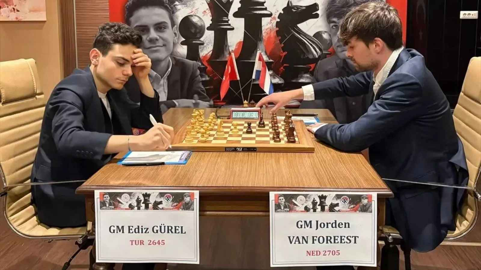 Milli satranççı Ediz Gürel, Jorden van Foreest'e kaybetti