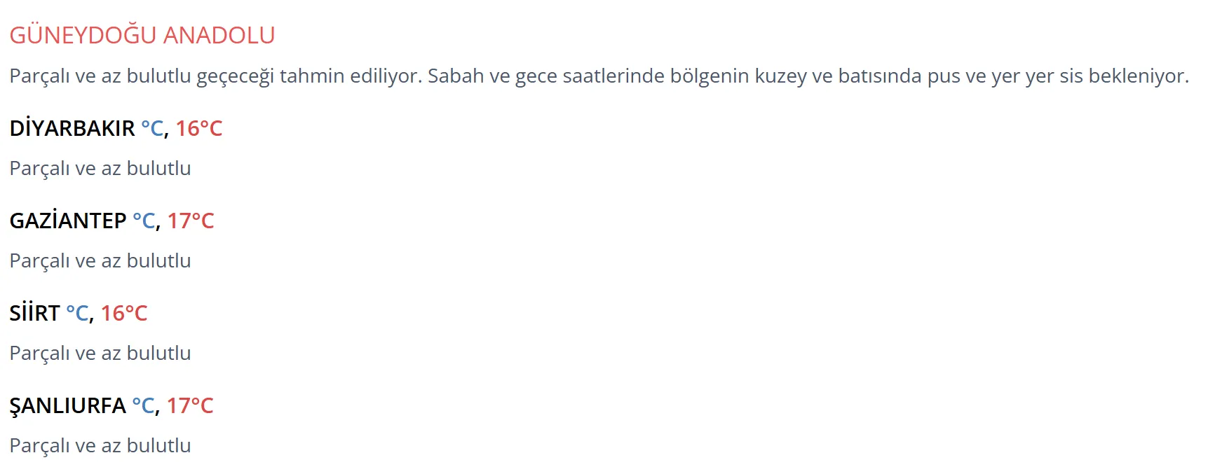 <p>15 Şubat 2026 B&ouml;lgelerde Hava Durumu</p>