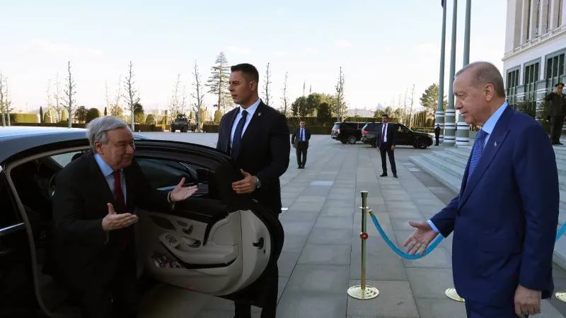 BM Genel Sekreteri Guterres, Ankara’da; Külliye’de Erdoğan’la görüştü