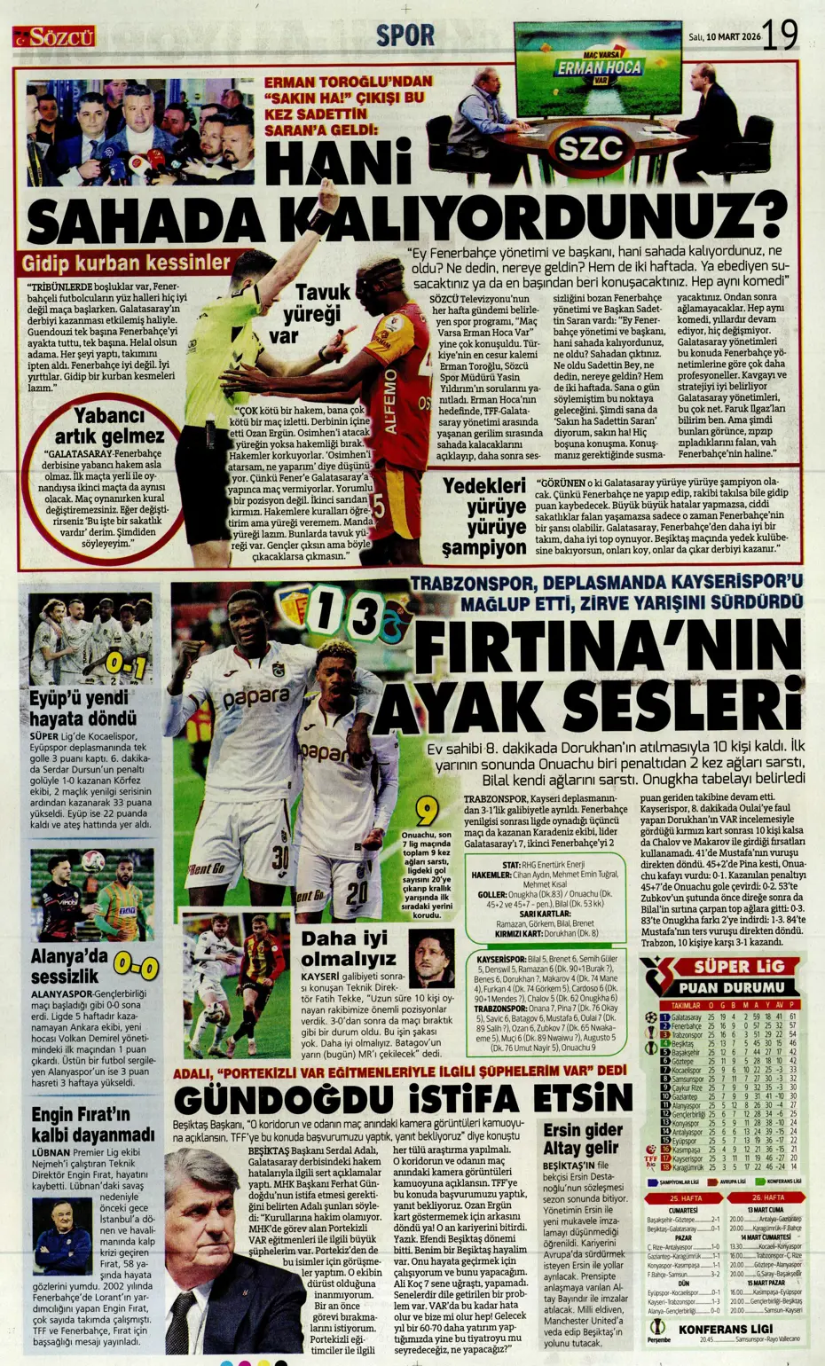 "Tedesco'nun eleştirdiği 5 Fenerbahçeli"  | Günün spor manşetleri