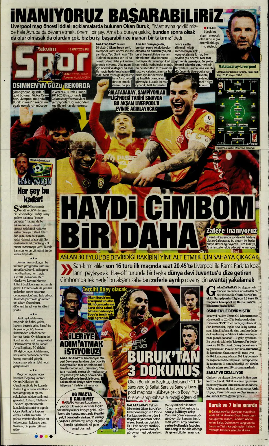 "Tedesco'nun eleştirdiği 5 Fenerbahçeli"  | Günün spor manşetleri