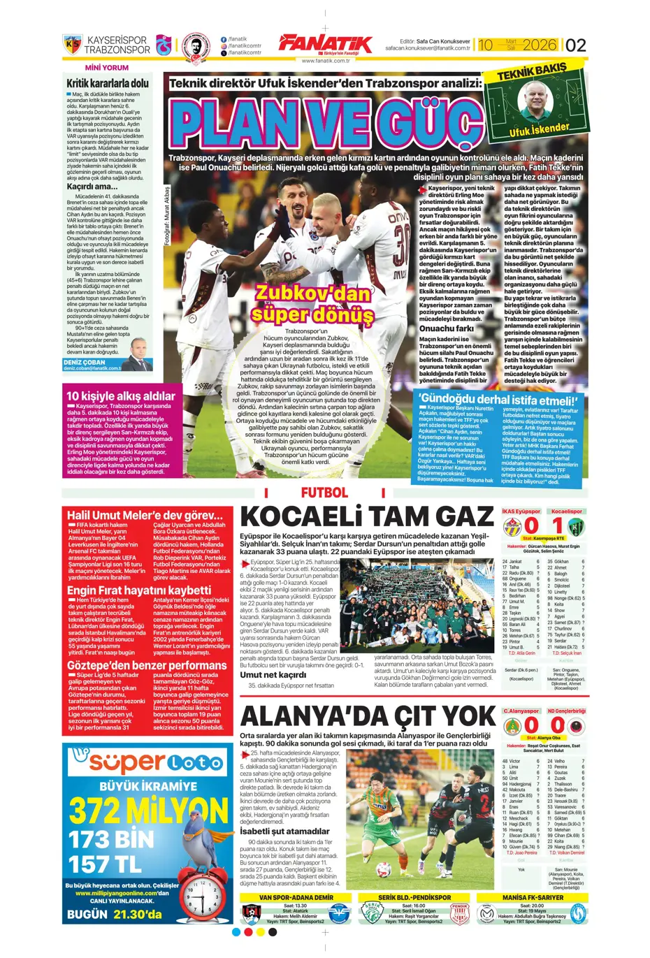 "Tedesco'nun eleştirdiği 5 Fenerbahçeli"  | Günün spor manşetleri