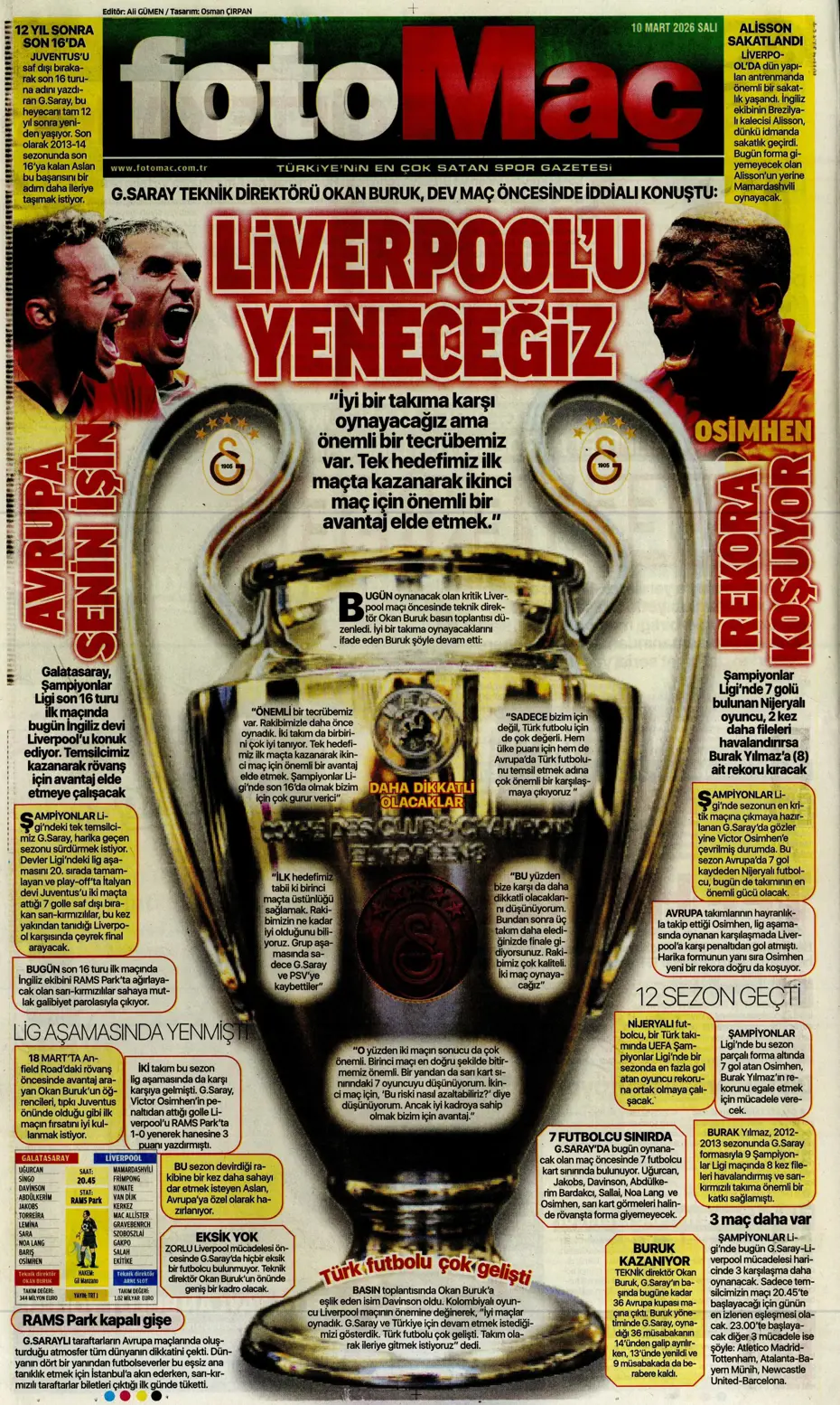 "Tedesco'nun eleştirdiği 5 Fenerbahçeli"  | Günün spor manşetleri