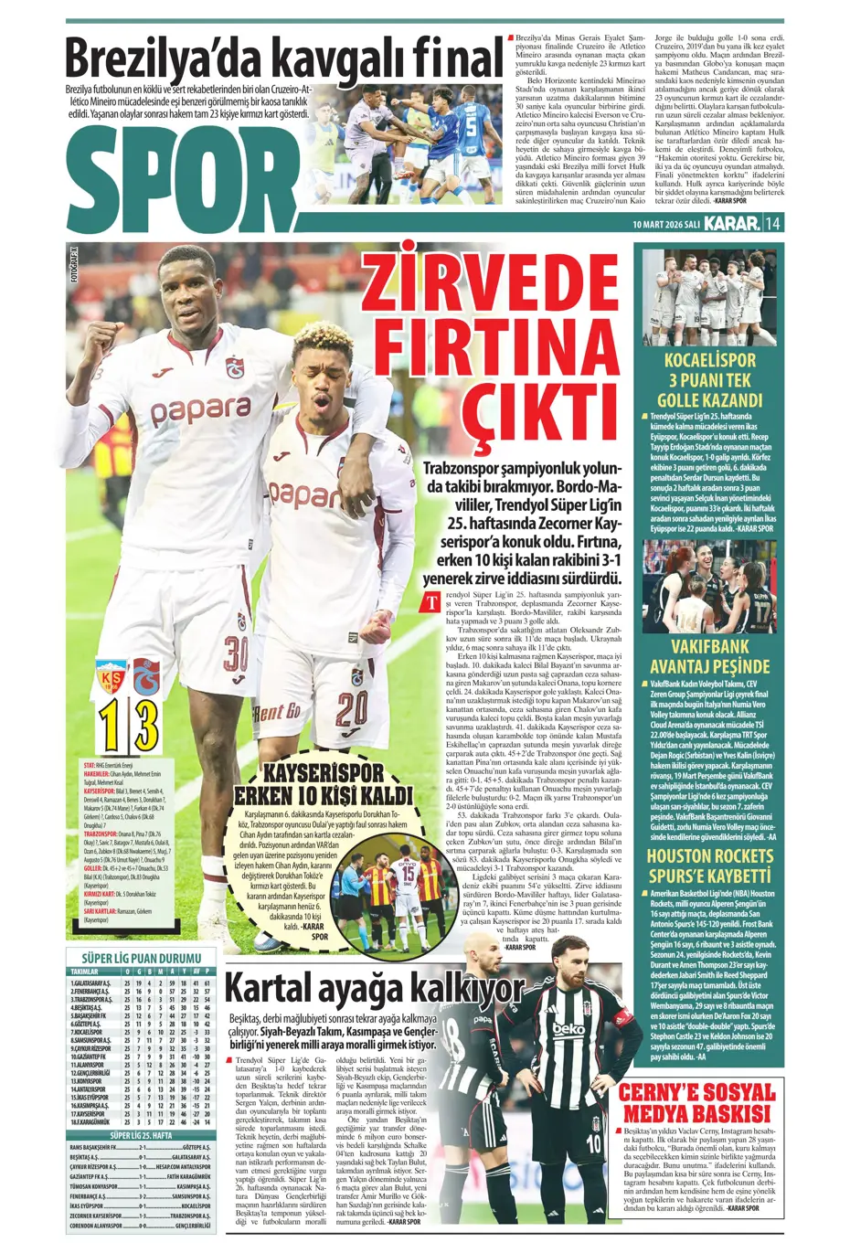 "Tedesco'nun eleştirdiği 5 Fenerbahçeli"  | Günün spor manşetleri