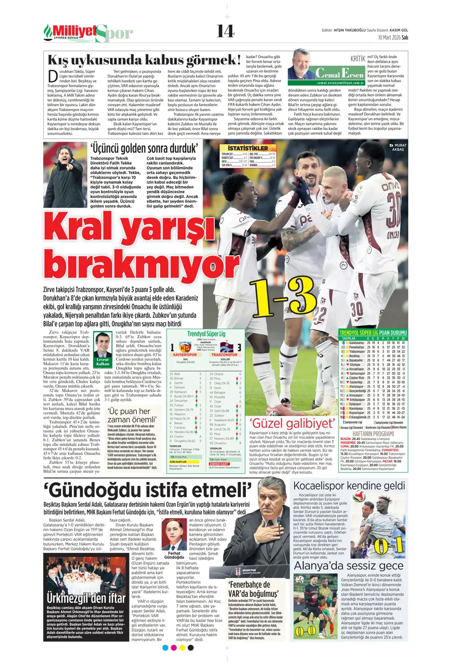 "Tedesco'nun eleştirdiği 5 Fenerbahçeli"  | Günün spor manşetleri