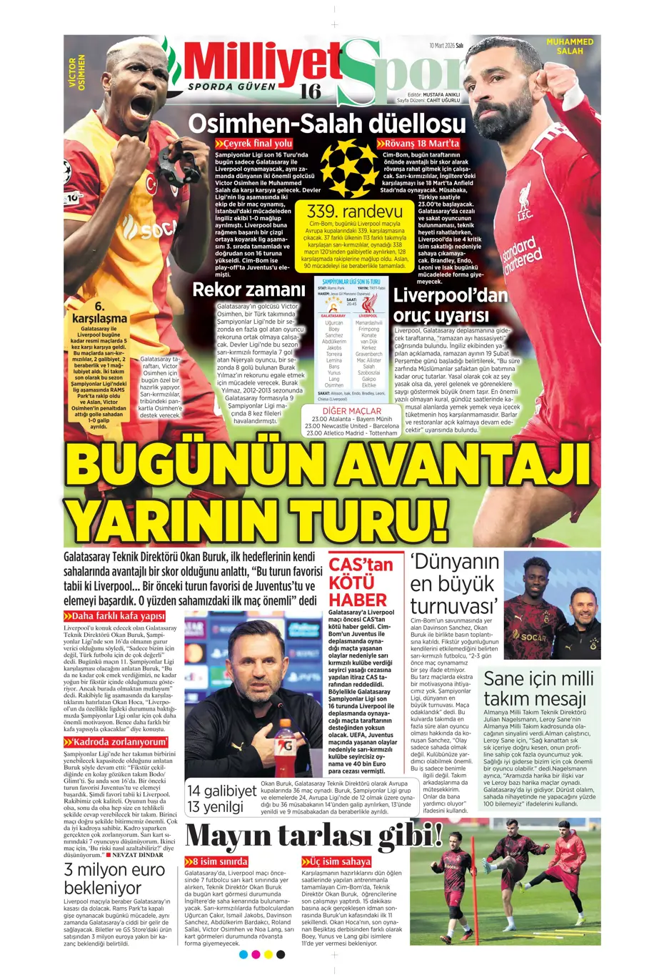 "Tedesco'nun eleştirdiği 5 Fenerbahçeli"  | Günün spor manşetleri