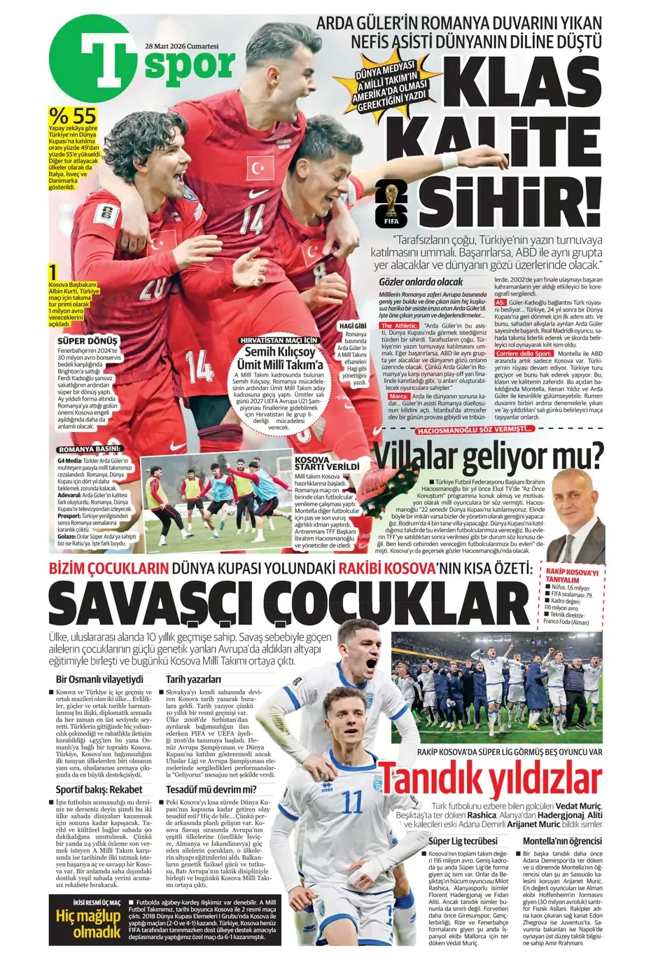 <p>G&uuml;n&uuml;n spor manşetleri</p>
