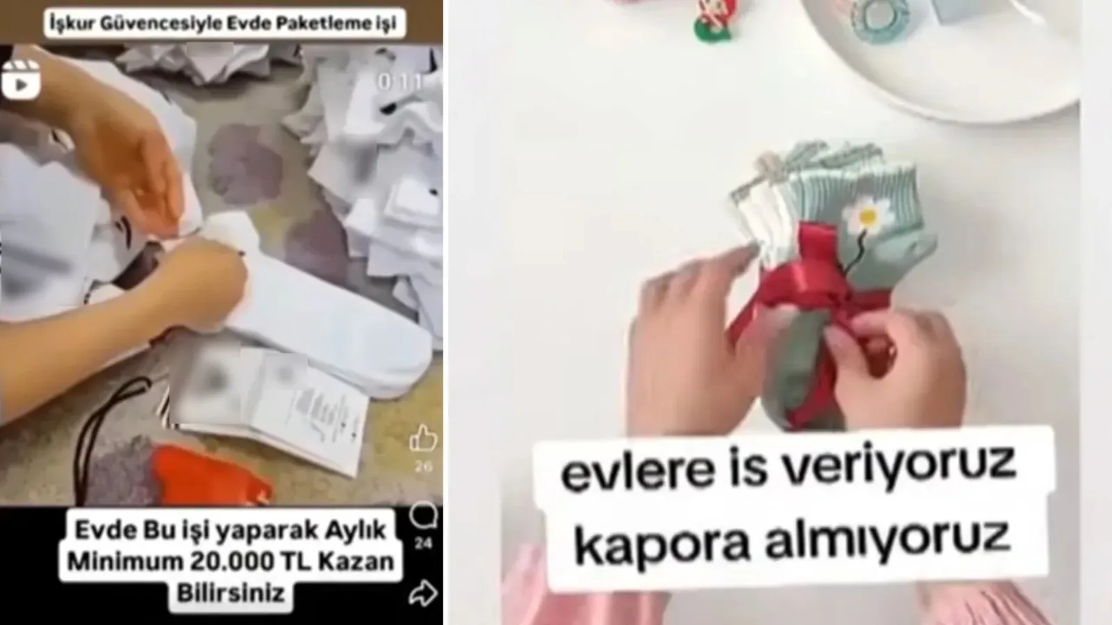 Yüzlerce kişiye aynı tuzak: Çorap paketleme ilanıyla dolandırıcılık!