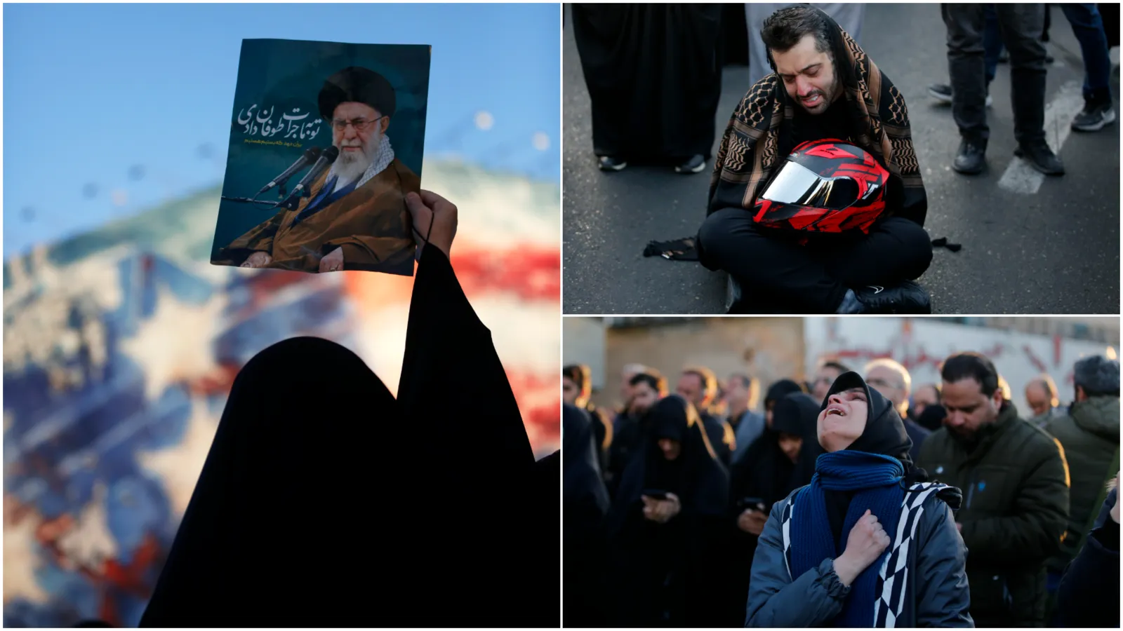 İran'da dini lider Hamaney'in öldürülmesinden sonra gösteriler yapıldı: Siyah bayraklar çekildi, ABD ve İsrail karşıtı sloganlar atıldı