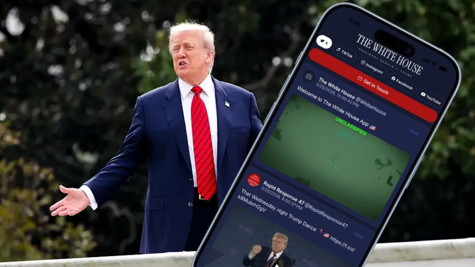 Trump, Beyaz Saray gündeminin takip edileceği yeni telefon uygulaması duyurdu