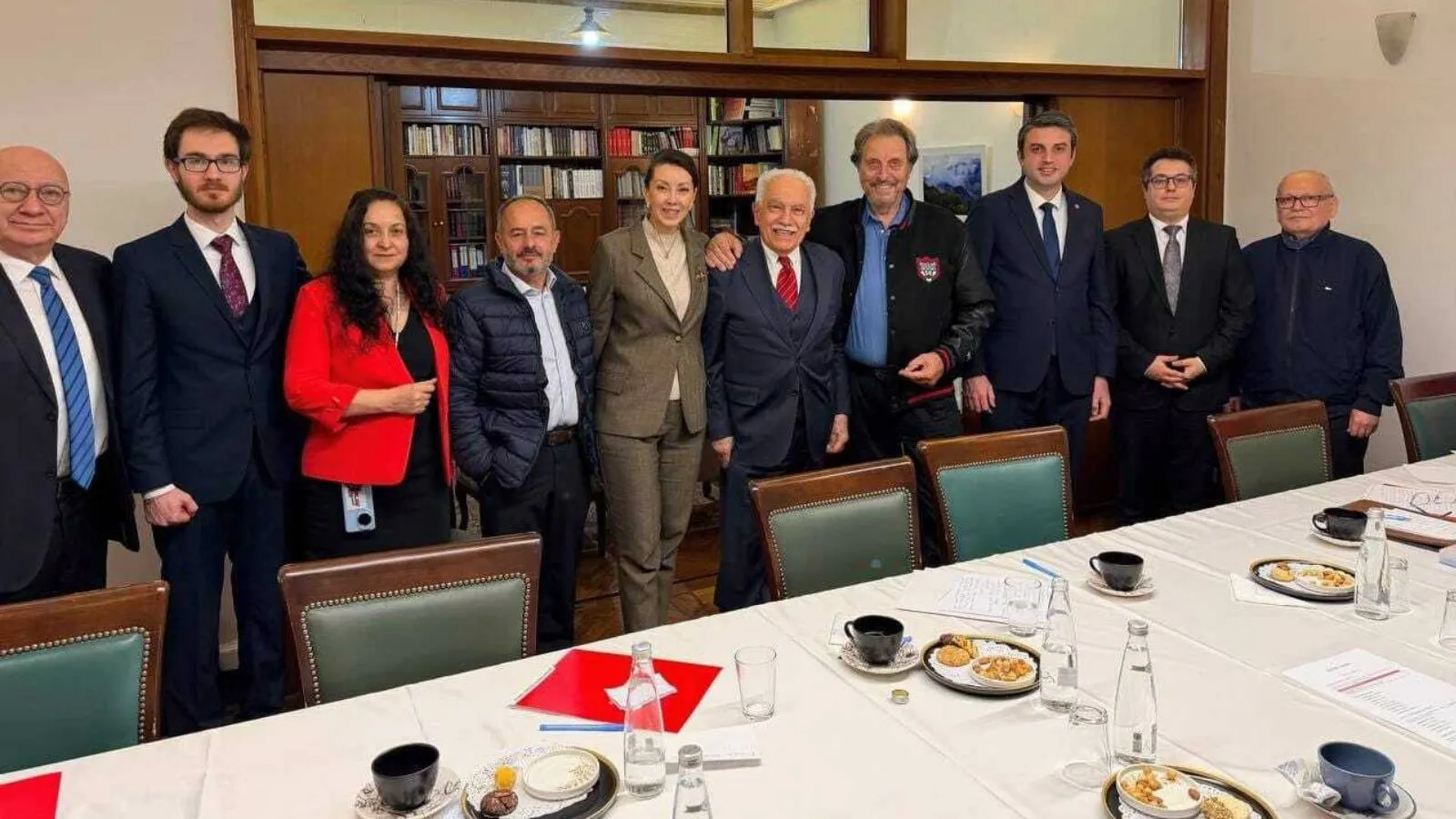 Perinçek, Elon Musk'ın babası Errol Graham Musk ile görüştü