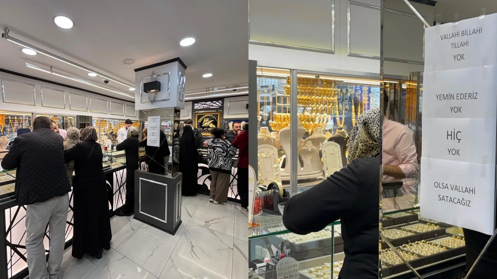 Müşteri ikna olmayınca kuyumcu cama döküldü: Tillahi yok!