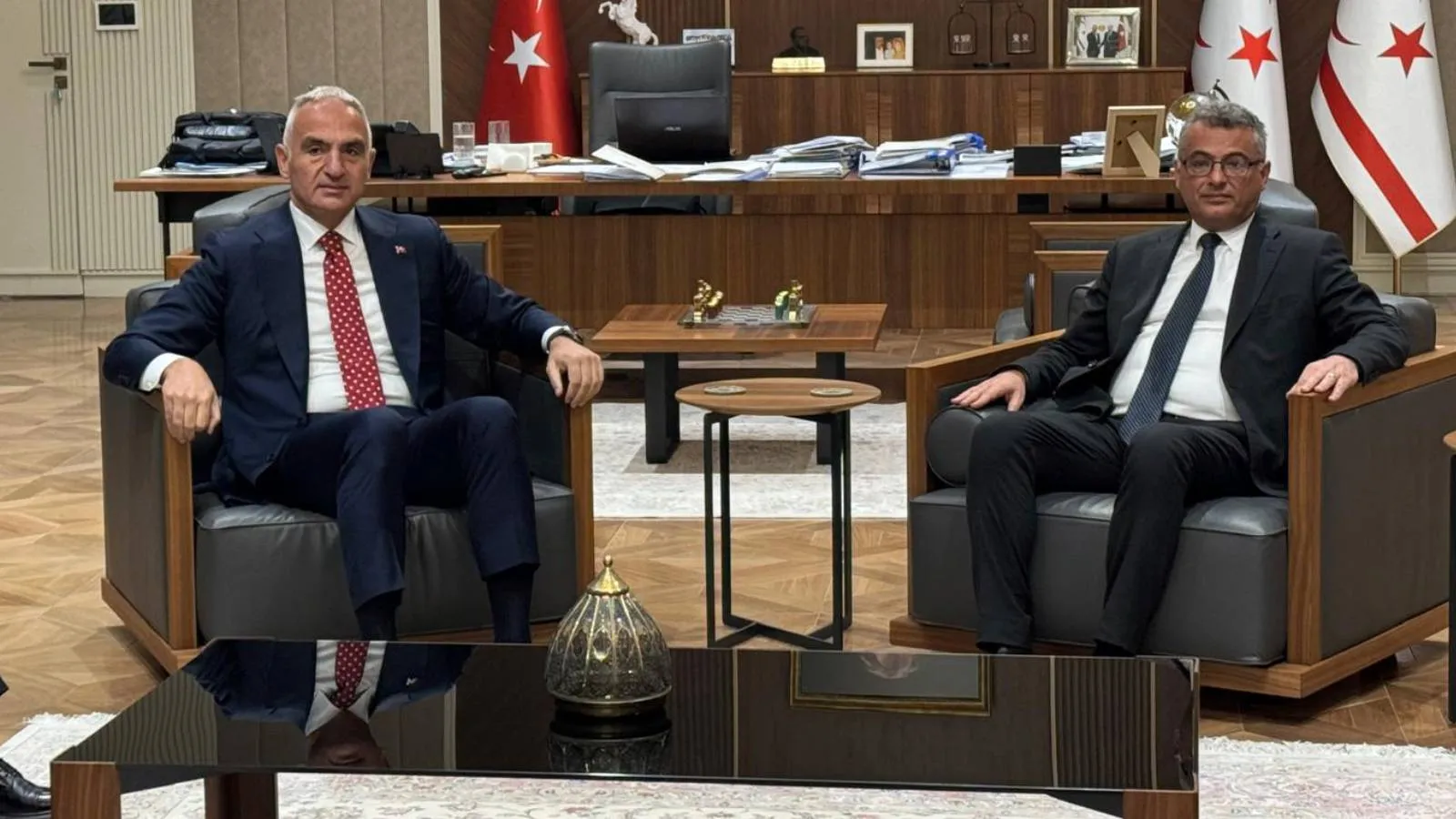 KKTC Cumhurbaşkanı Erhürman, Kültür ve Turizm Bakanı Ersoy ile görüştü