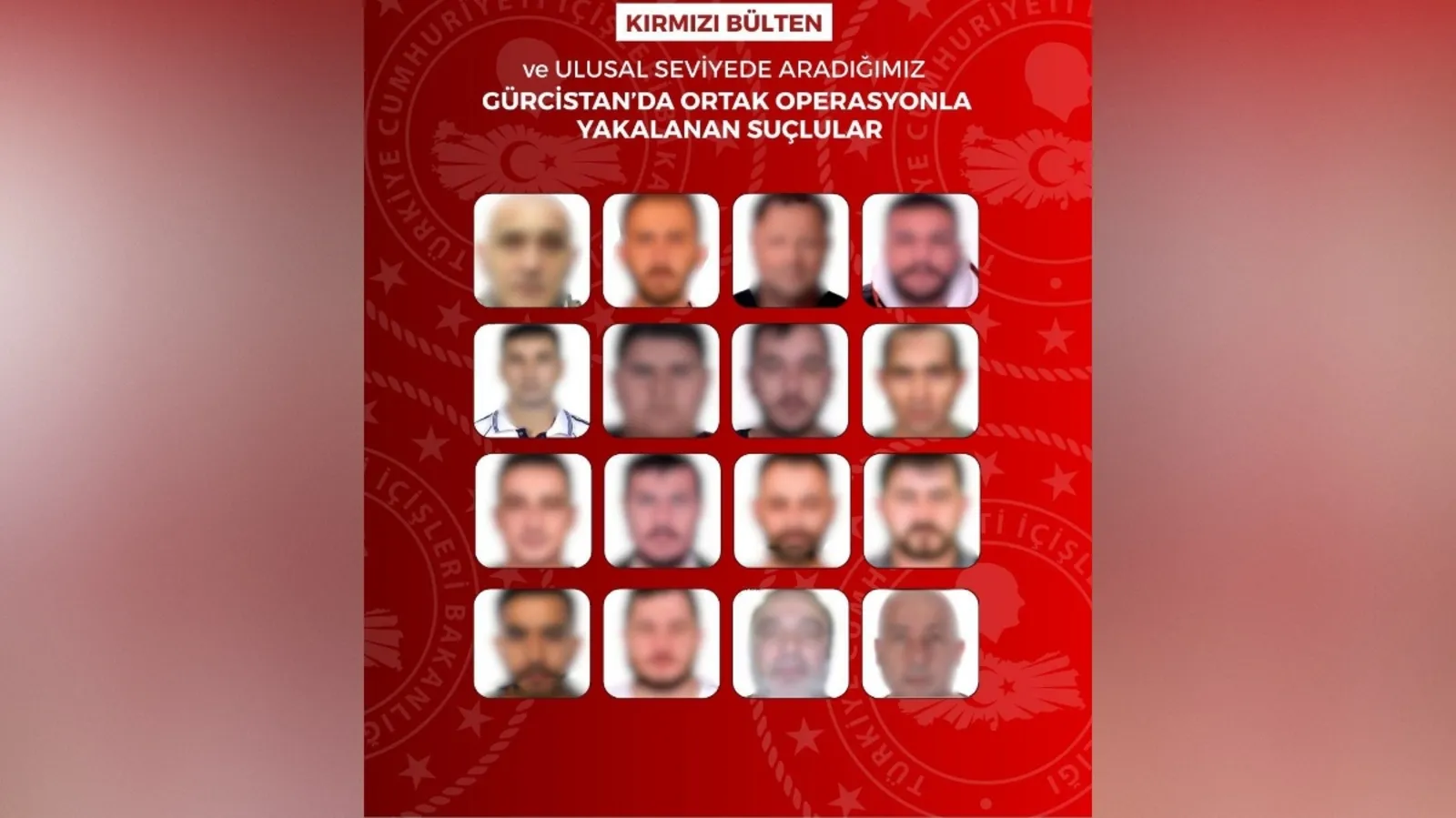 13'ü kırmızı bültenle aranıyordu: 16 kişi ortak operasyonla Gürcistan'da yakalandı!