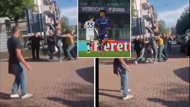 Verona'nın yıldızı taraftarla yumruklaştı!