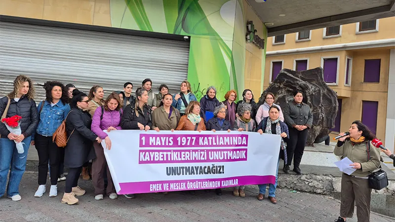 77 kanlı 1 Mayıs'ında Taksim'de yaşamını yitiren kadınlar anıldı