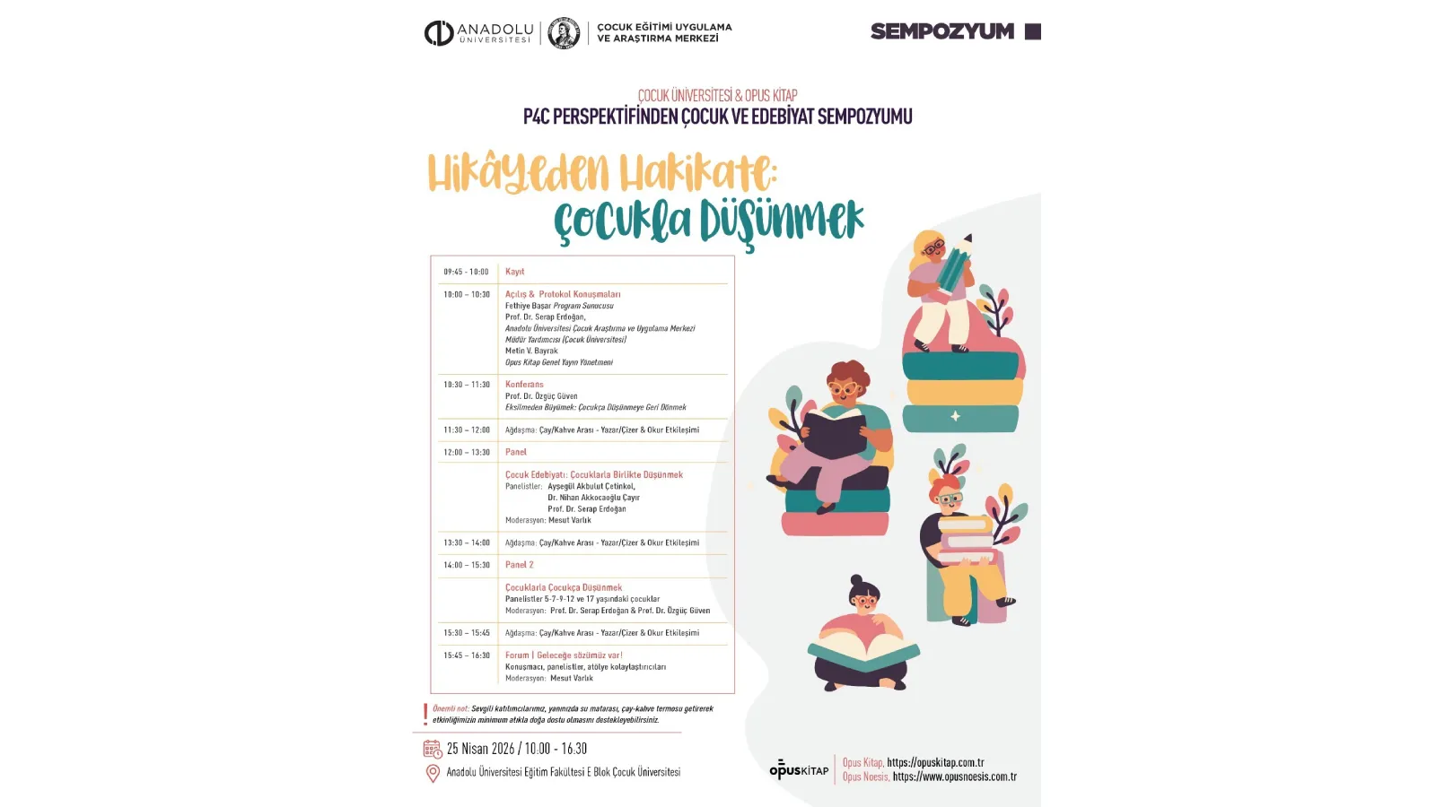 Anadolu Üniversitesi ve Opus Kitap'tan 'Hikâyeden Hakikate: Çocukla Düşünmek' sempozyumu