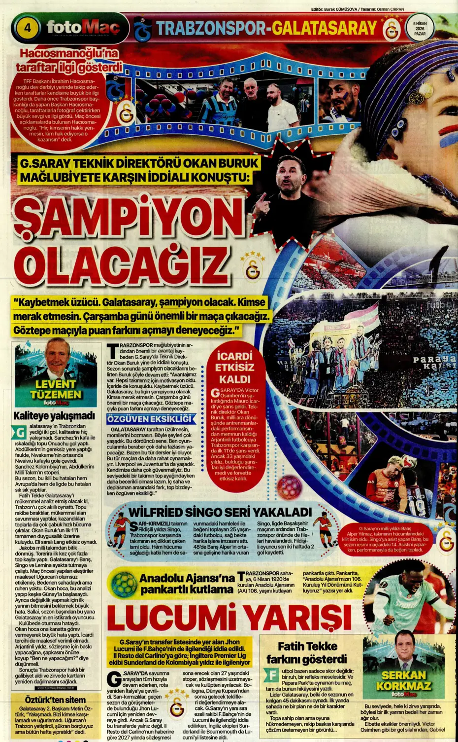 "Fırtına zirveyi karıştırdı" | Günün spor manşetleri