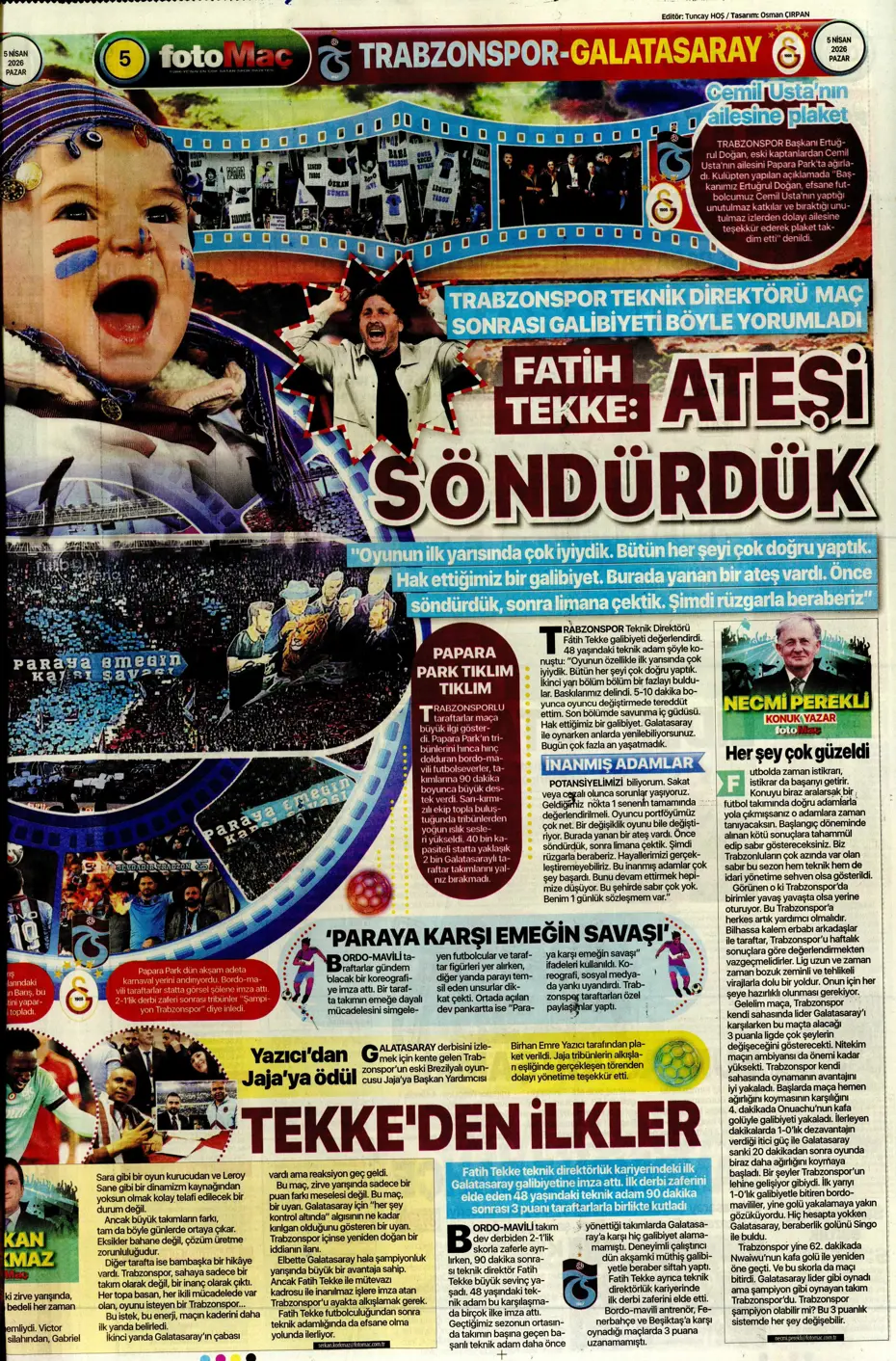 "Fırtına zirveyi karıştırdı" | Günün spor manşetleri