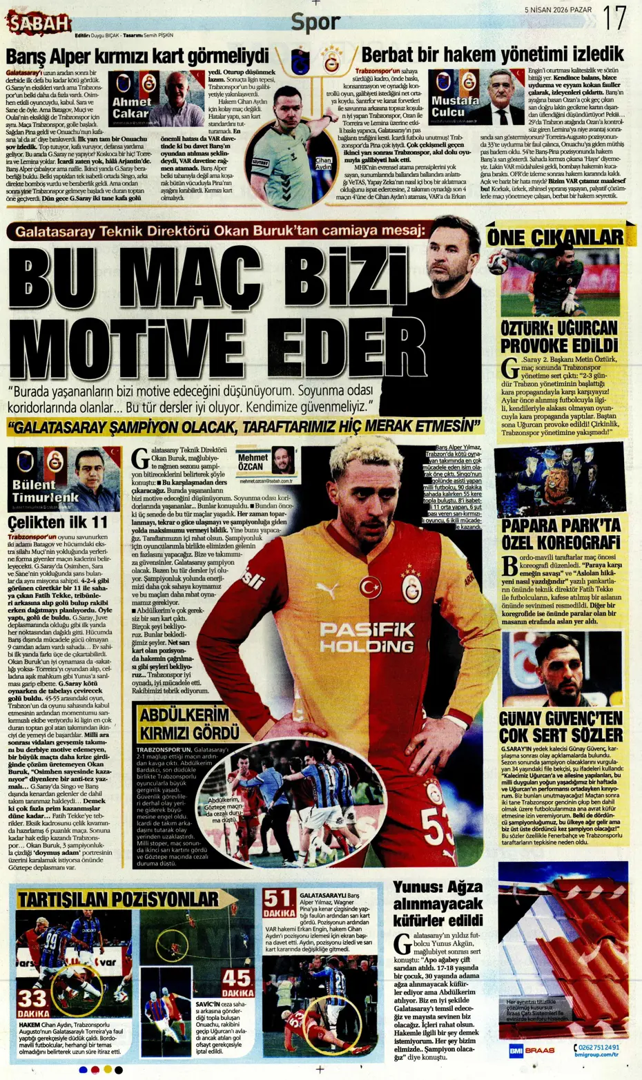 "Fırtına zirveyi karıştırdı" | Günün spor manşetleri