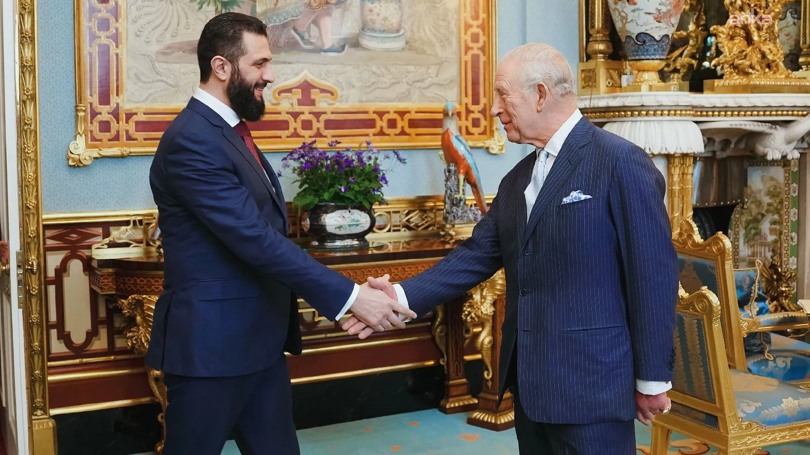 Suriye Cumhurbaşkanı Şara, Kral Charles ile görüştü