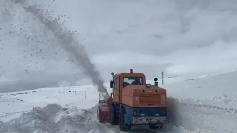 Kars ve Ardahan'da kar yüzünden 16 köy yoluna ulaşılamıyor