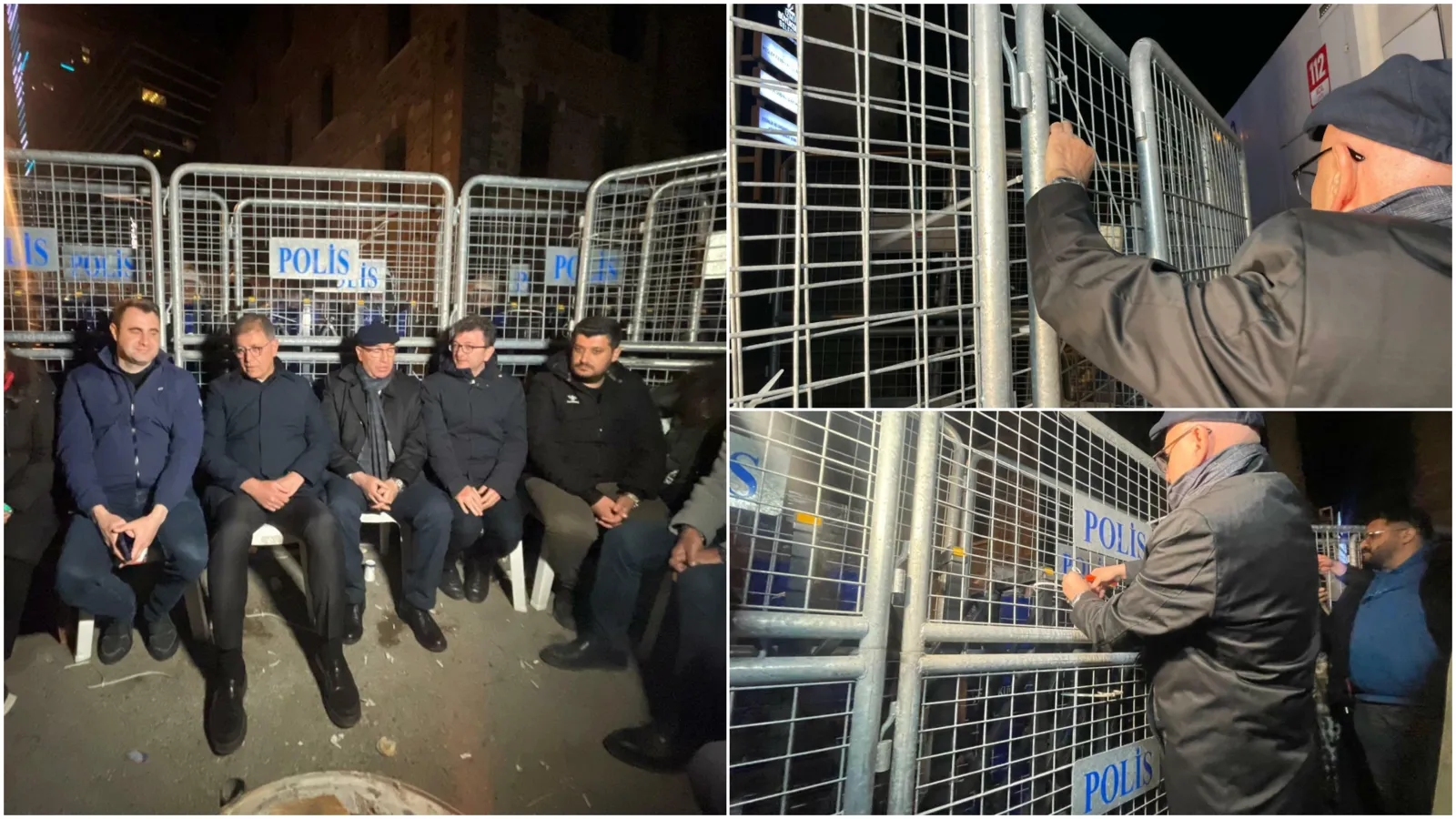 CHP’li Tanal Meslek Fabrikası'nda bulunan polis barikatının kelepçelerini kesti; "Bu zorbalıktan vazgeçmelerini talep ediyoruz"