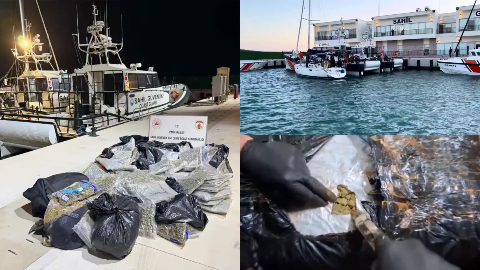 Sahil Güvenlik ve polisten ortak operasyon: Onlarca kilo uyuşturucu ele geçirildi!