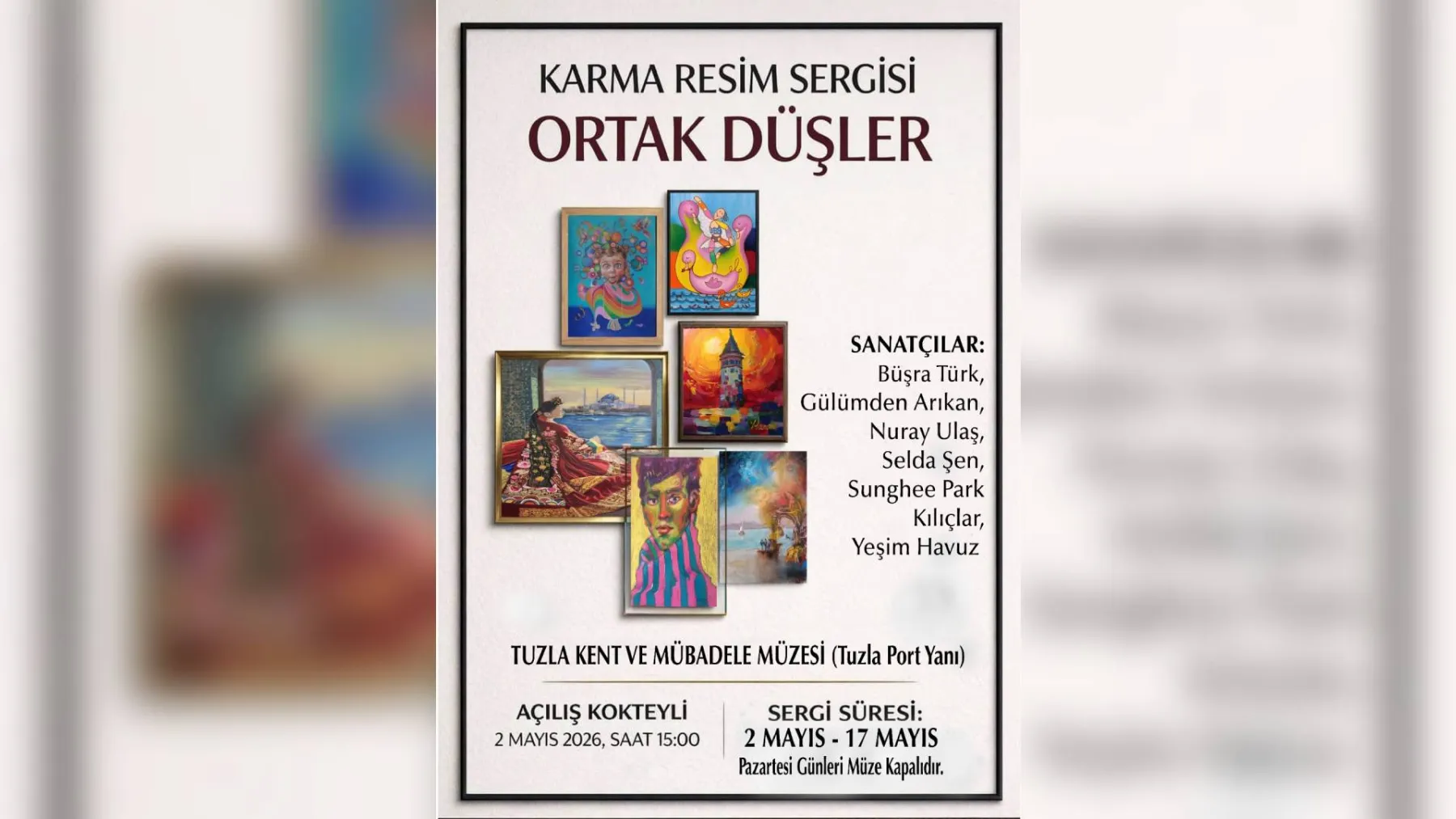 “Ortak Düşler” sergisi Tuzla’da sanatseverlerle buluşuyor