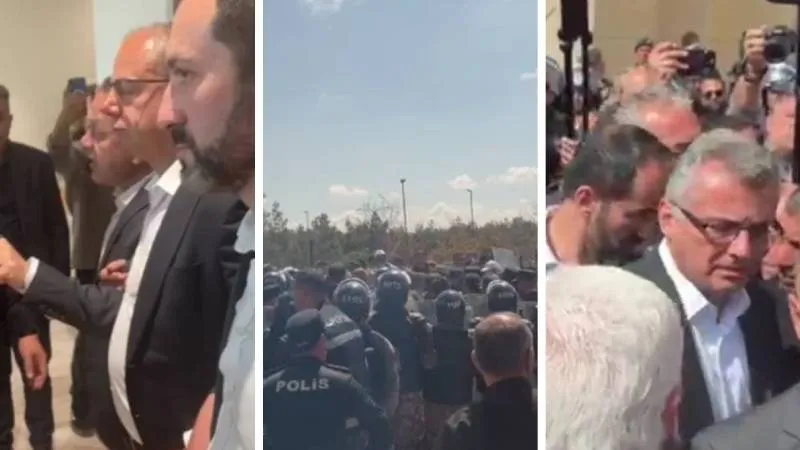 KKTC'de 'hayat pahalılığı ödeneği' yasasına karşı Meclis önünde eylemler sürüyor; polis gaz sıktı, Cumhurbaşkanı Erhürman vatandaşların arasında