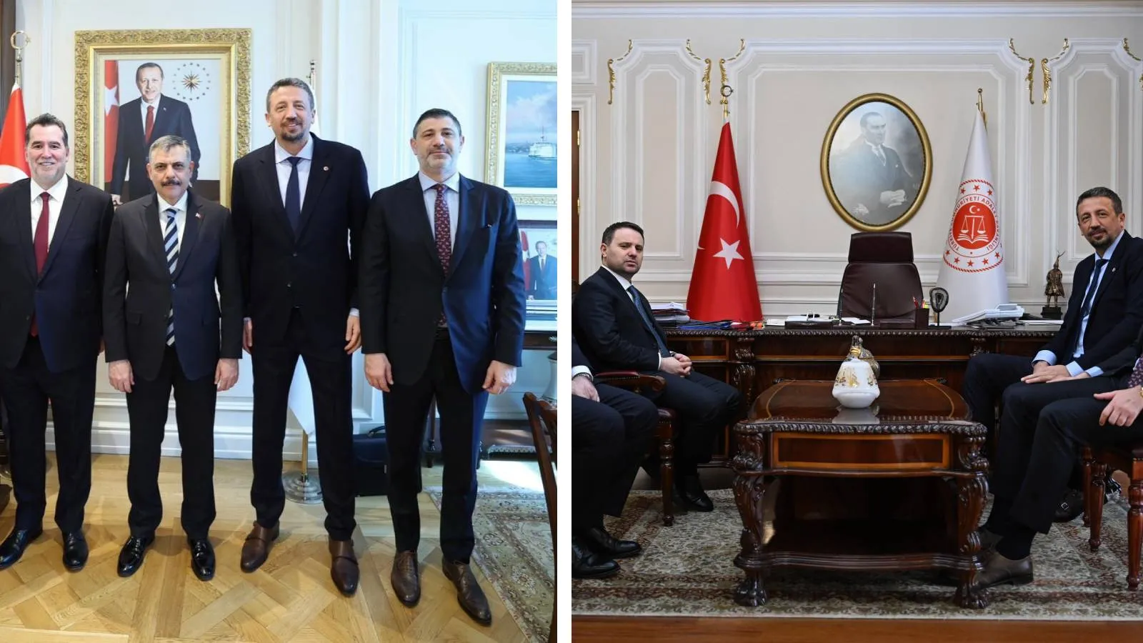 Hidayet Türkoğlu, Adalet Bakanı Gürlek ile İçişleri Bakanı Çiftçi'yi ziyaret etti