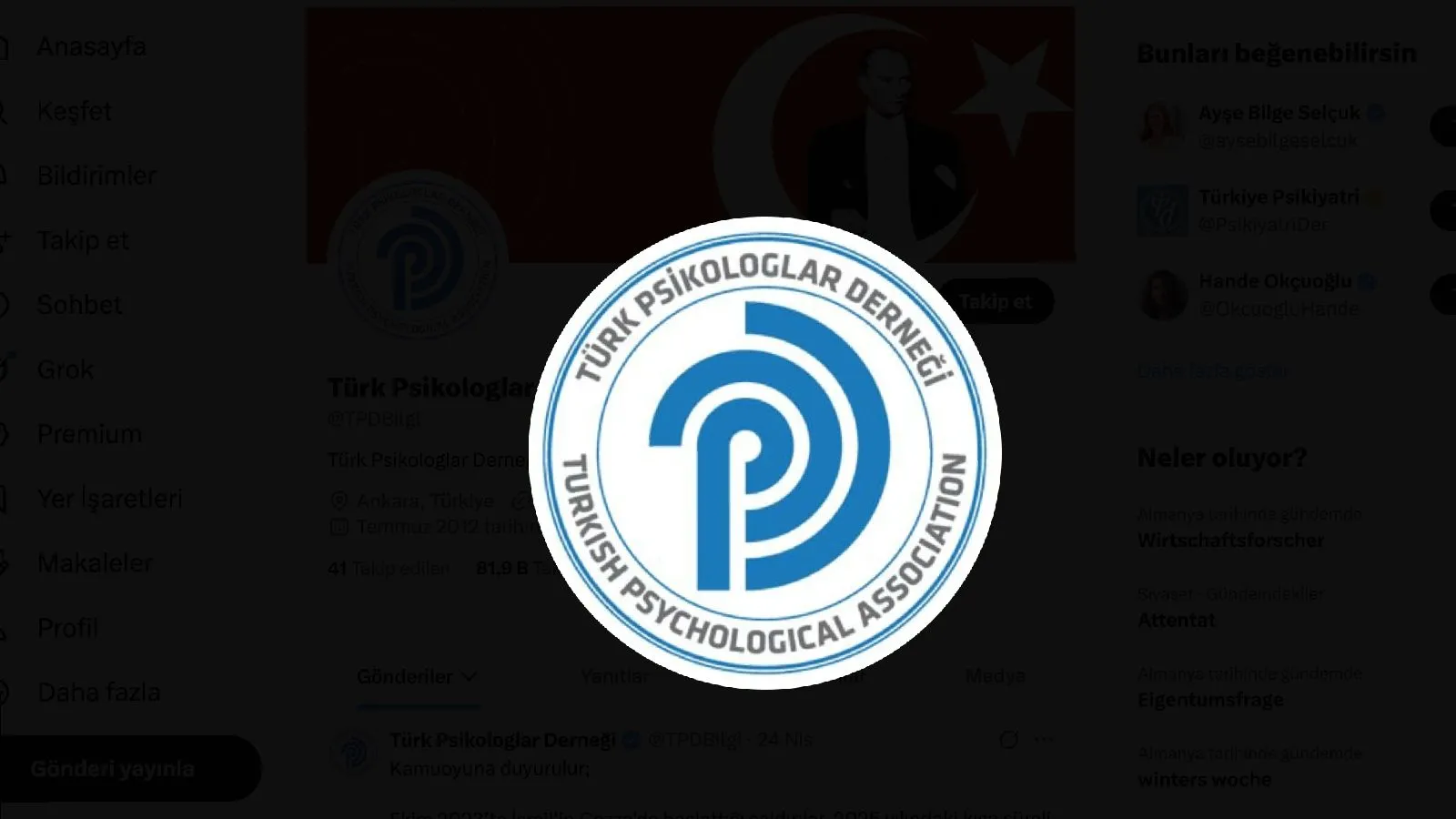 Türk Psikologlar Derneği'nin Avrupa Psikologlar Dernekleri Federasyonu'na yaptığı "İsrail" çağrısına “politik pozisyon almıyoruz” yanıtı