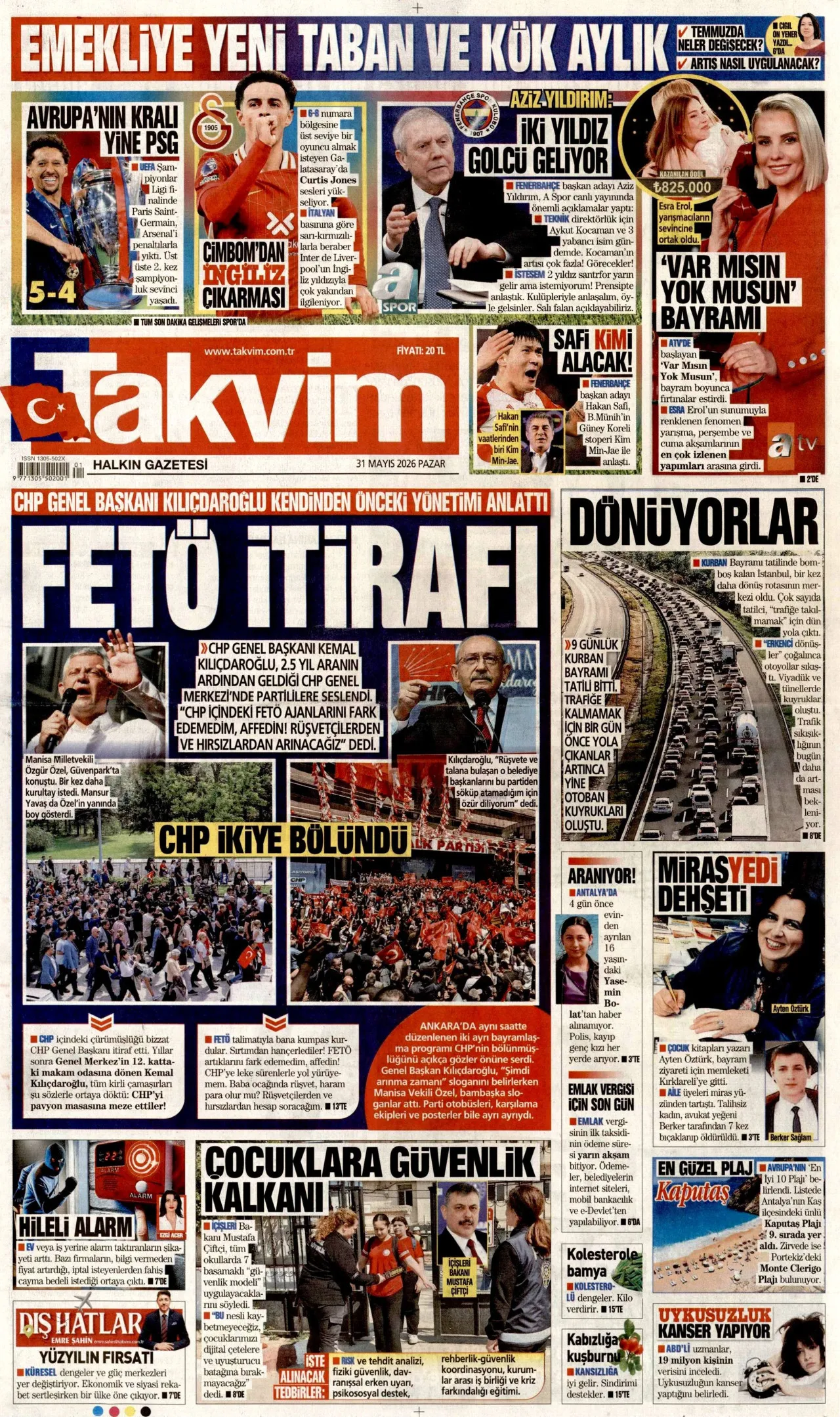 <p>Takvim: FET&Ouml; itirafı&nbsp;</p>