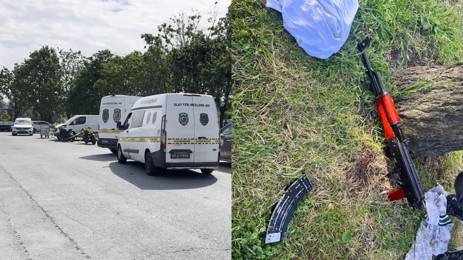 Polisin dikkati kanlı planı bozdu: Kalaşnikoflu çanta olay yerinde kaldı, 2 kişi her yerde aranıyor!