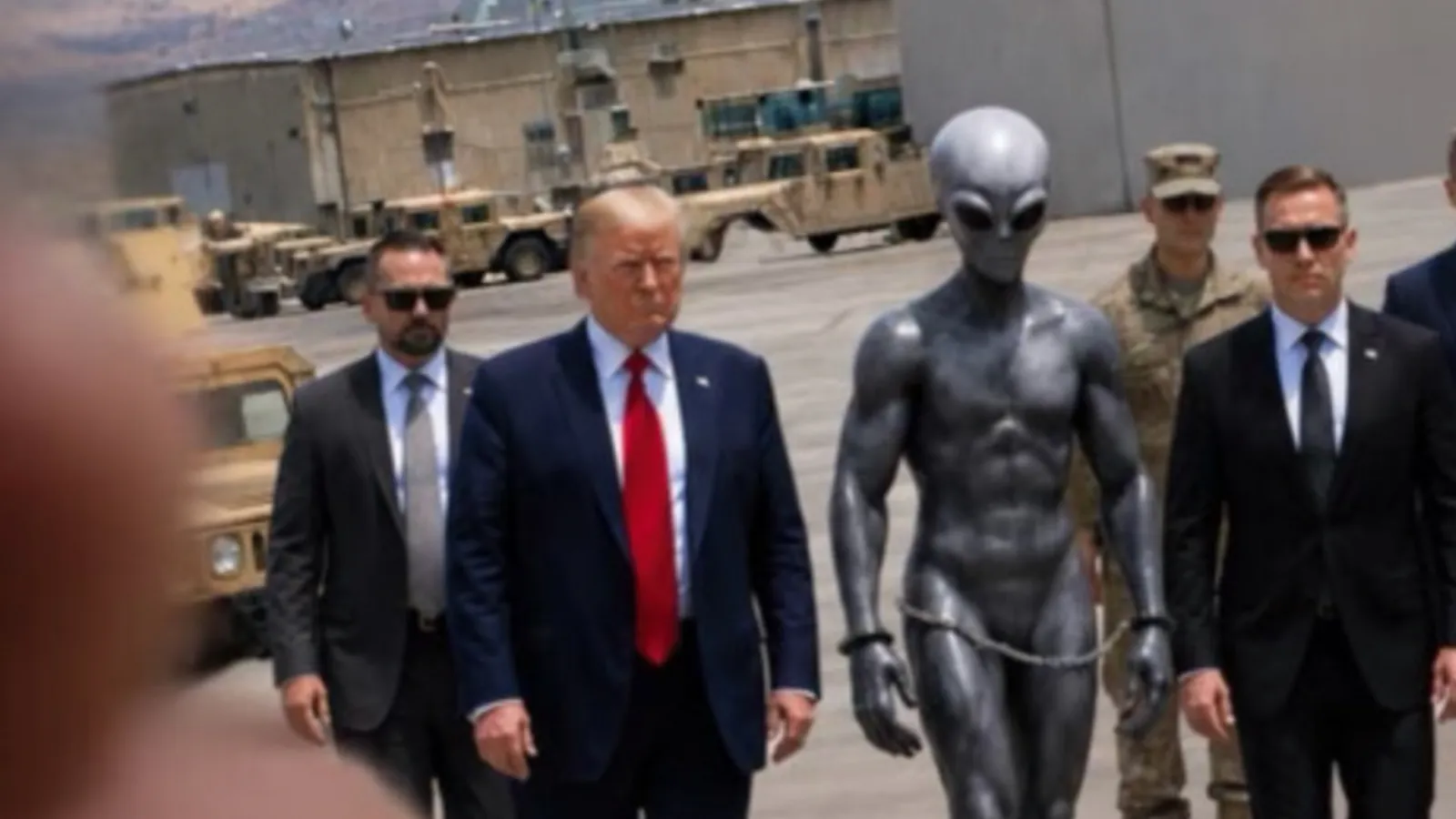 Trump'tan tuhaf paylaşım: Yanına yapay zekâyla üretilmiş uzaylı ekledi