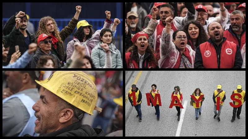 Taksim bu yıl da kapatıldı, Türkiye'nin dört bir yanından binlerce kişi meydanlarda Emek ve Dayanışma Günü'nü kutladı: İşte kare kare 1 Mayıs!