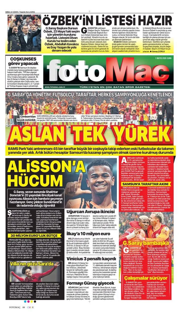 <p>spor manşetleri</p>