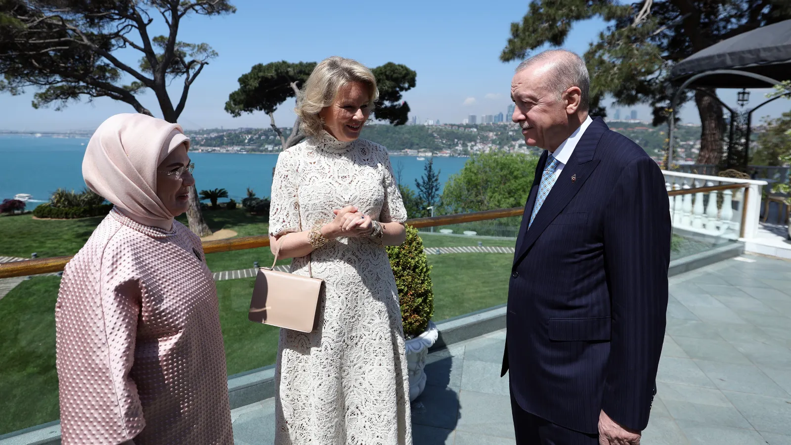 Cumhurbaşkanı Erdoğan, Belçika Kraliçesi Mathilde'i ağırladı