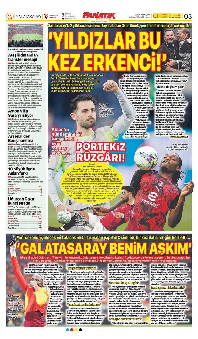 <p>spor manşetleri</p>
