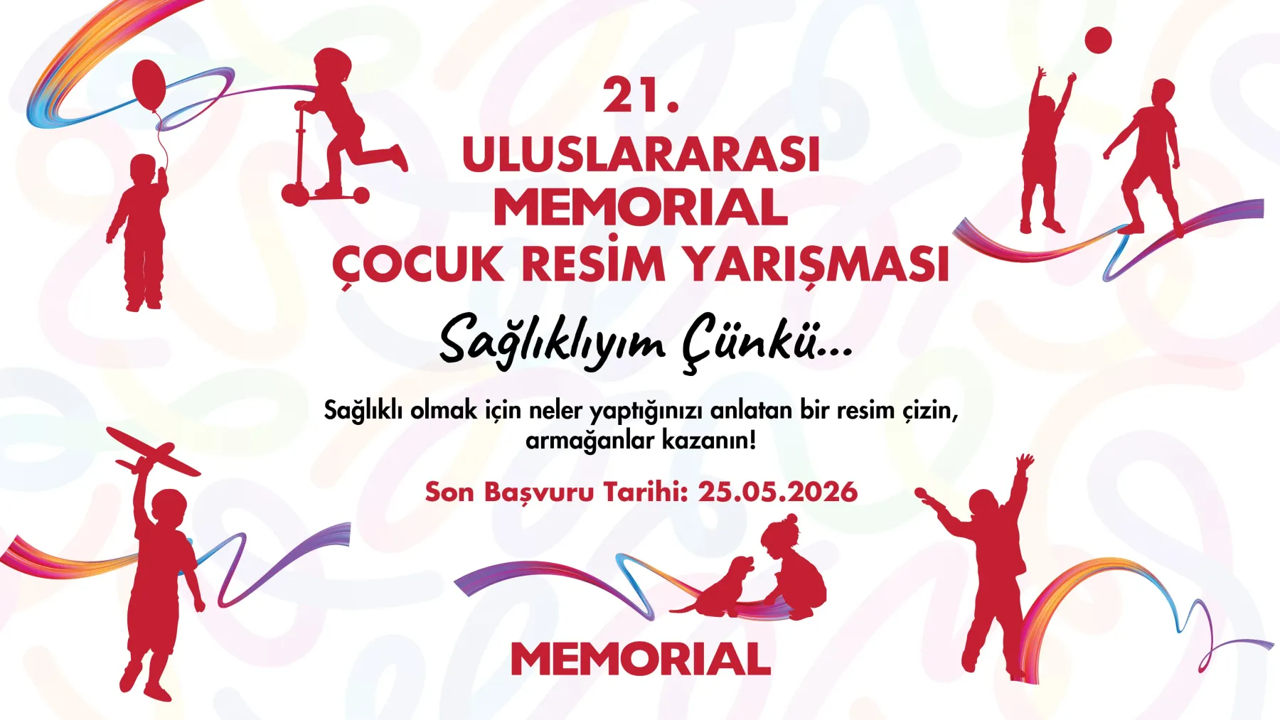 Çocukların çizgileriyle sağlıklı yaşam: 21. Memorial Uluslararası Çocuk Resim Yarışması'na başvurular devam ediyor