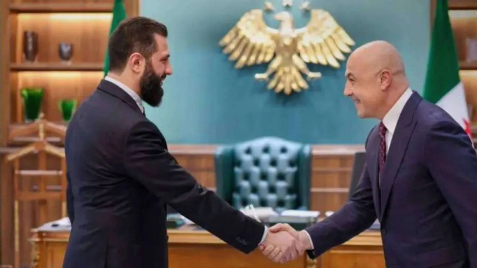 Suriye Cumhurbaşkanı Ahmed Şara, Rixos otellerinin sahibi Fettah Tamince ile Şam'da bir araya geldi