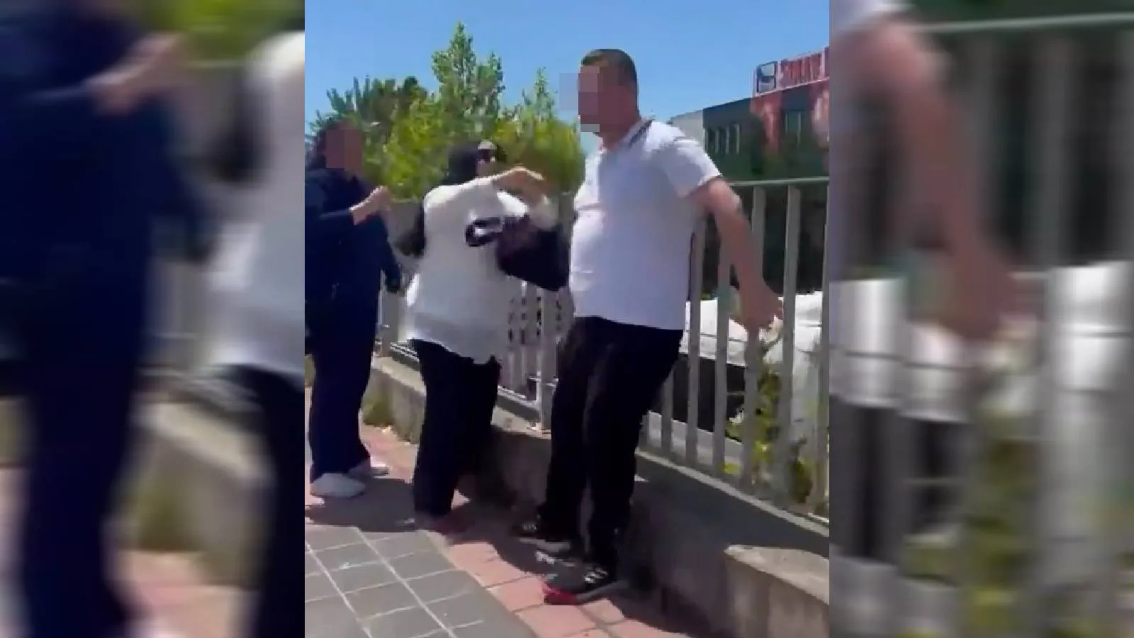 Kadına şiddeti, yoldan geçen başka bir kadın engelledi