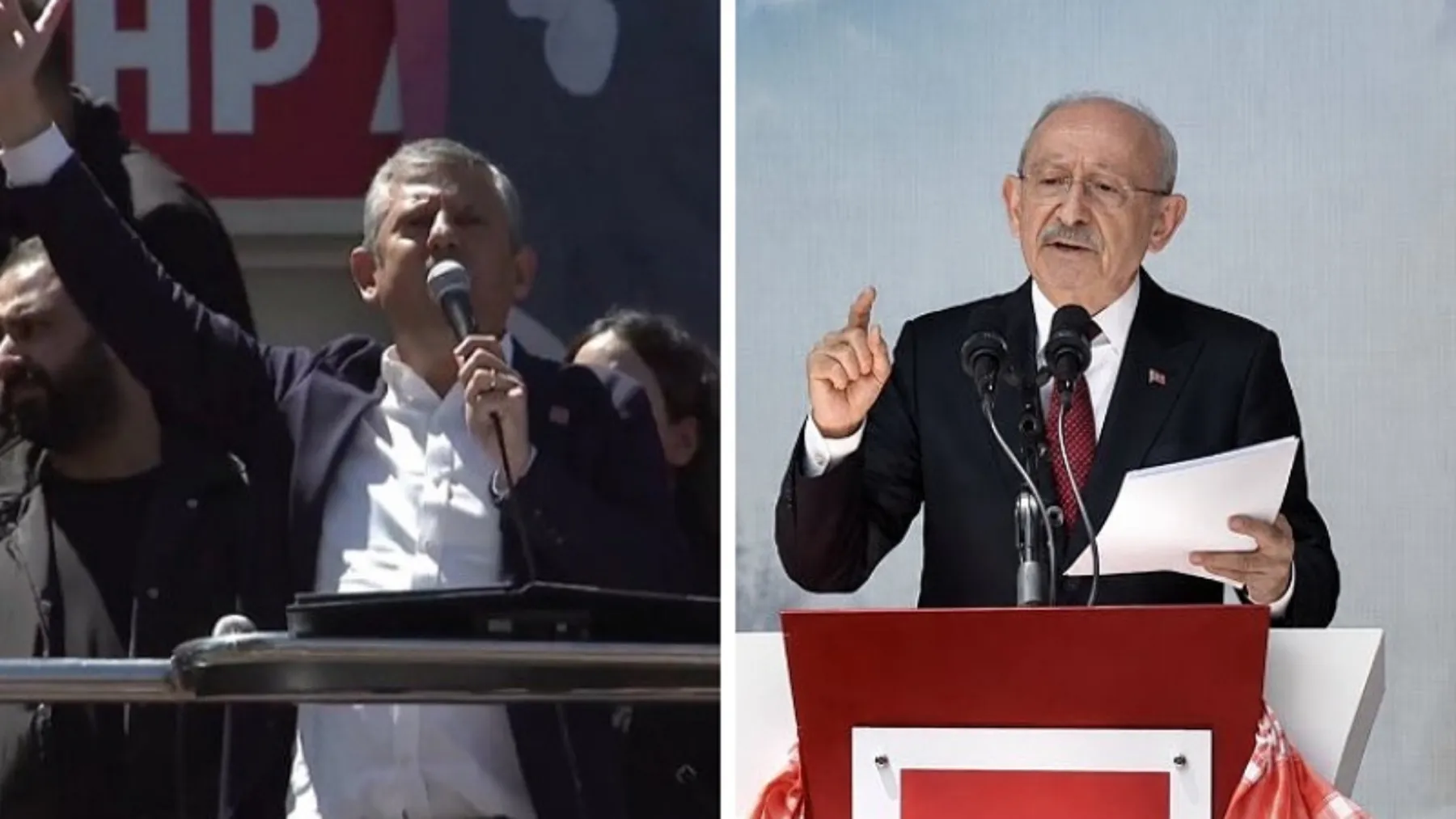 CHP'de aynı anda iki bayramlaşma: Haber kanalları, Özel ve Kılıçdaroğlu'nun konuşmalarını nasıl takip etti?
