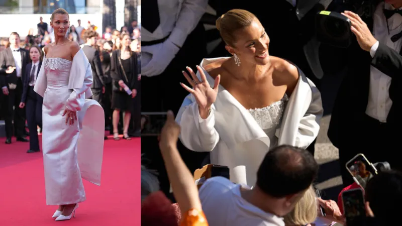 Cannes kırmızı halısında Bella Hadid rüzgârı!