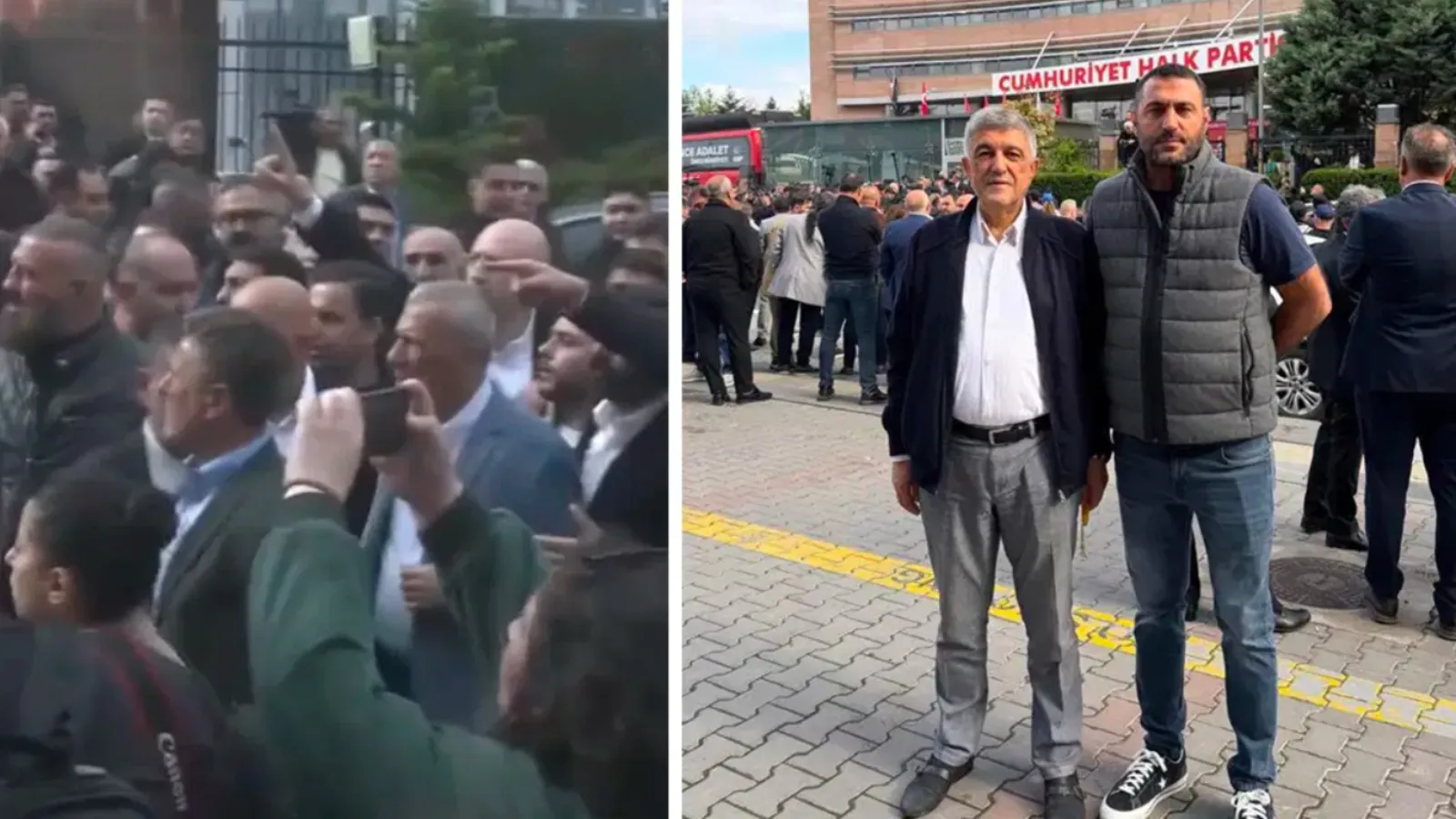 CHP Genel Merkezi'nin önüne gelen vatandaş AKP'li çıktı; sosyal medyada Erdoğan paylaşımı yapmış