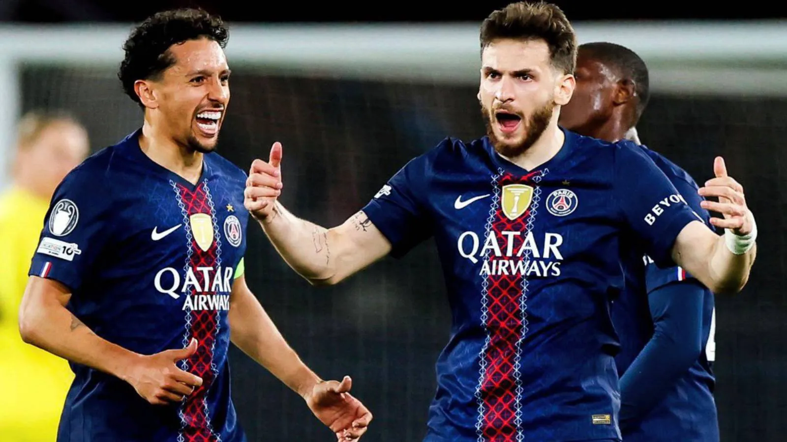 Marquinhos ve Kvaratskhelia ikilisi Devler Ligi tarihine geçti