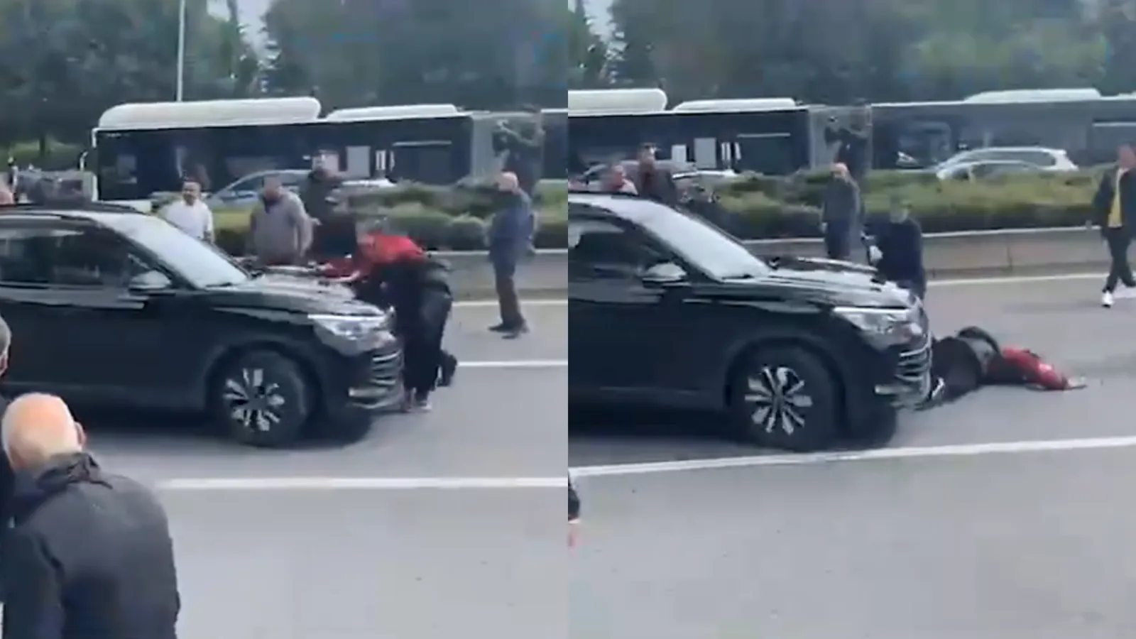CHP Genel Merkezi önünde kalabalığın arasına dalan aracın plakası başka araca kayıtlı çıktı