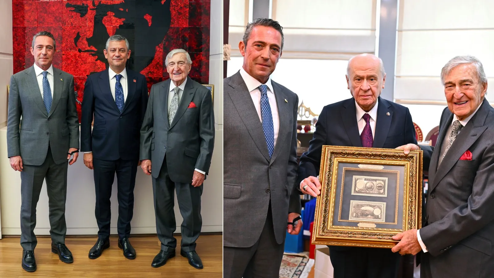 Rahmi Koç ve Ali Koç'tan siyasi parti turu; İyi Parti'nin ardından CHP ve MHP'yi de ziyaret ettiler