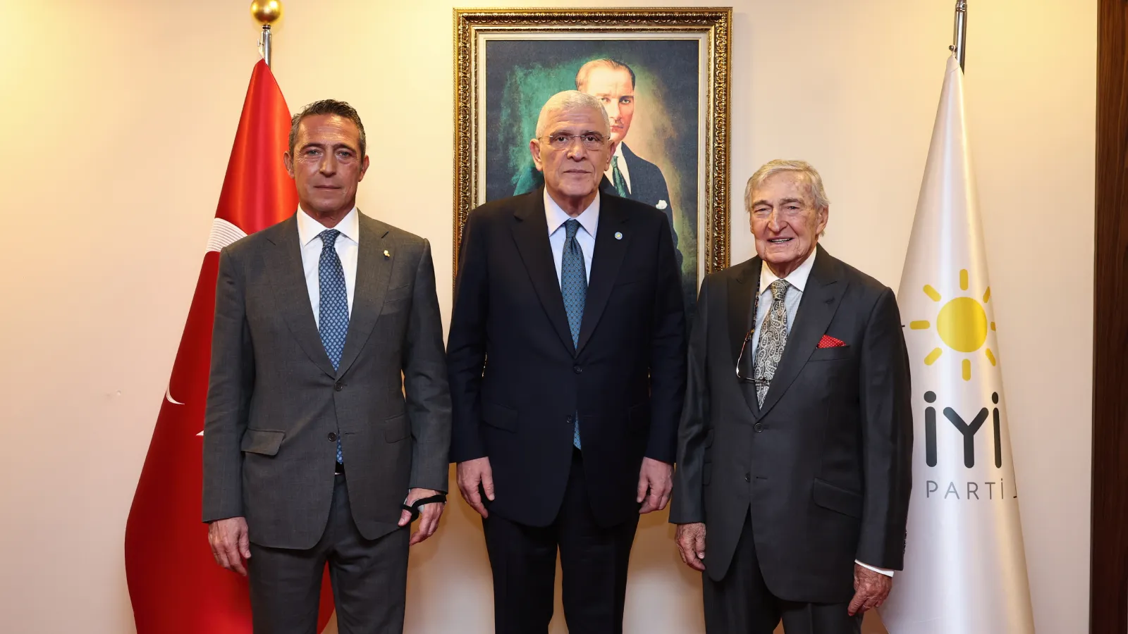 Ali Koç ve Rahmi Koç'tan İyi Parti Genel Başkanı Dervişoğlu'na ziyaret