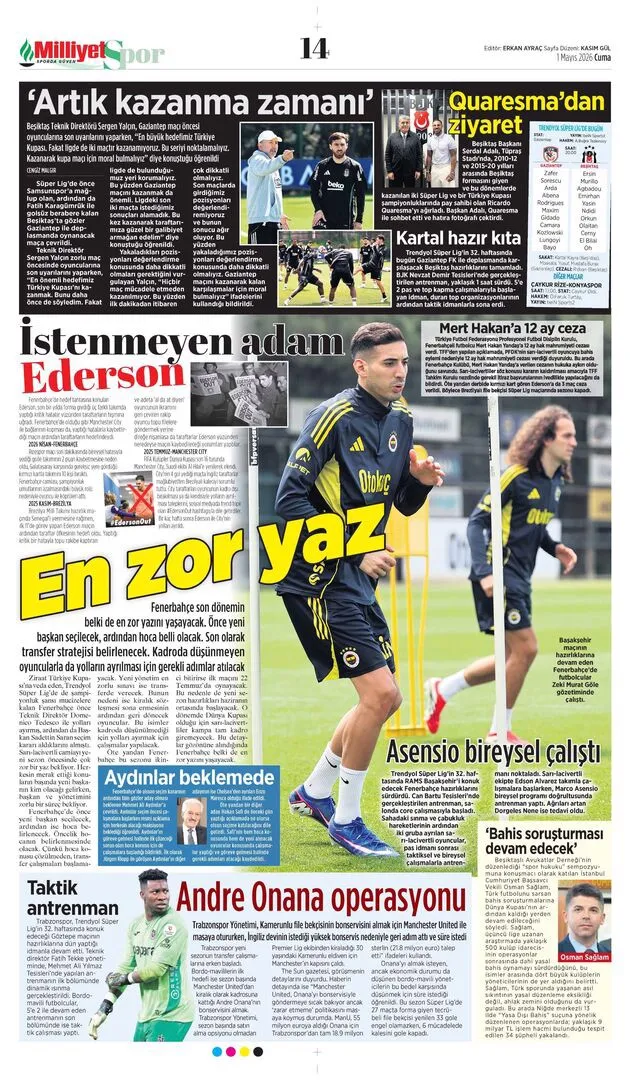 <p>spor manşetleri</p>